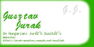 gusztav jurak business card